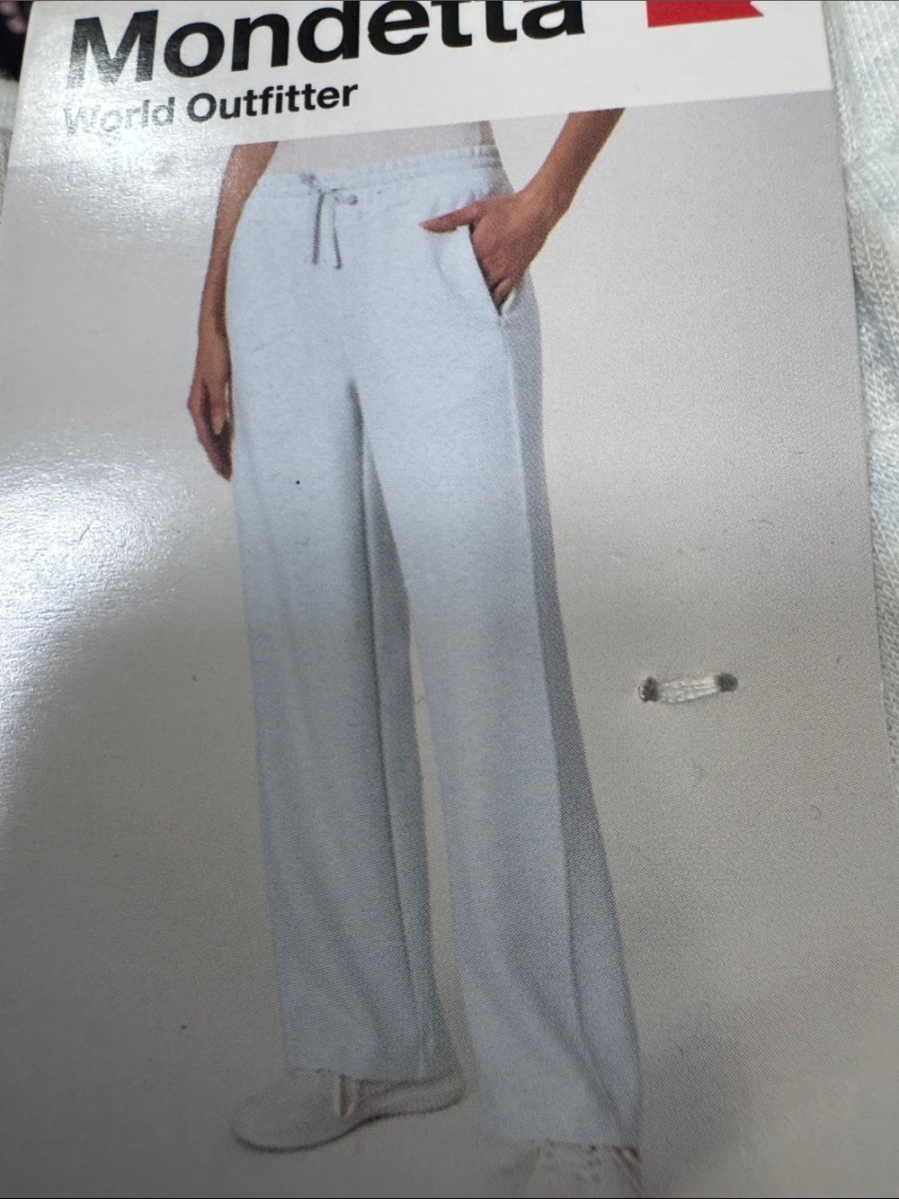 Mondetta Women's Wide-Leg Drawstring Pants — Light Gray